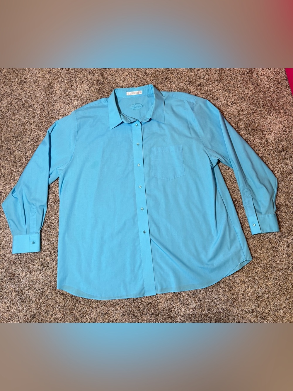 253 Foxcroft Sky Blue Button up Blouse, Size 20W - Picture 5 of 5